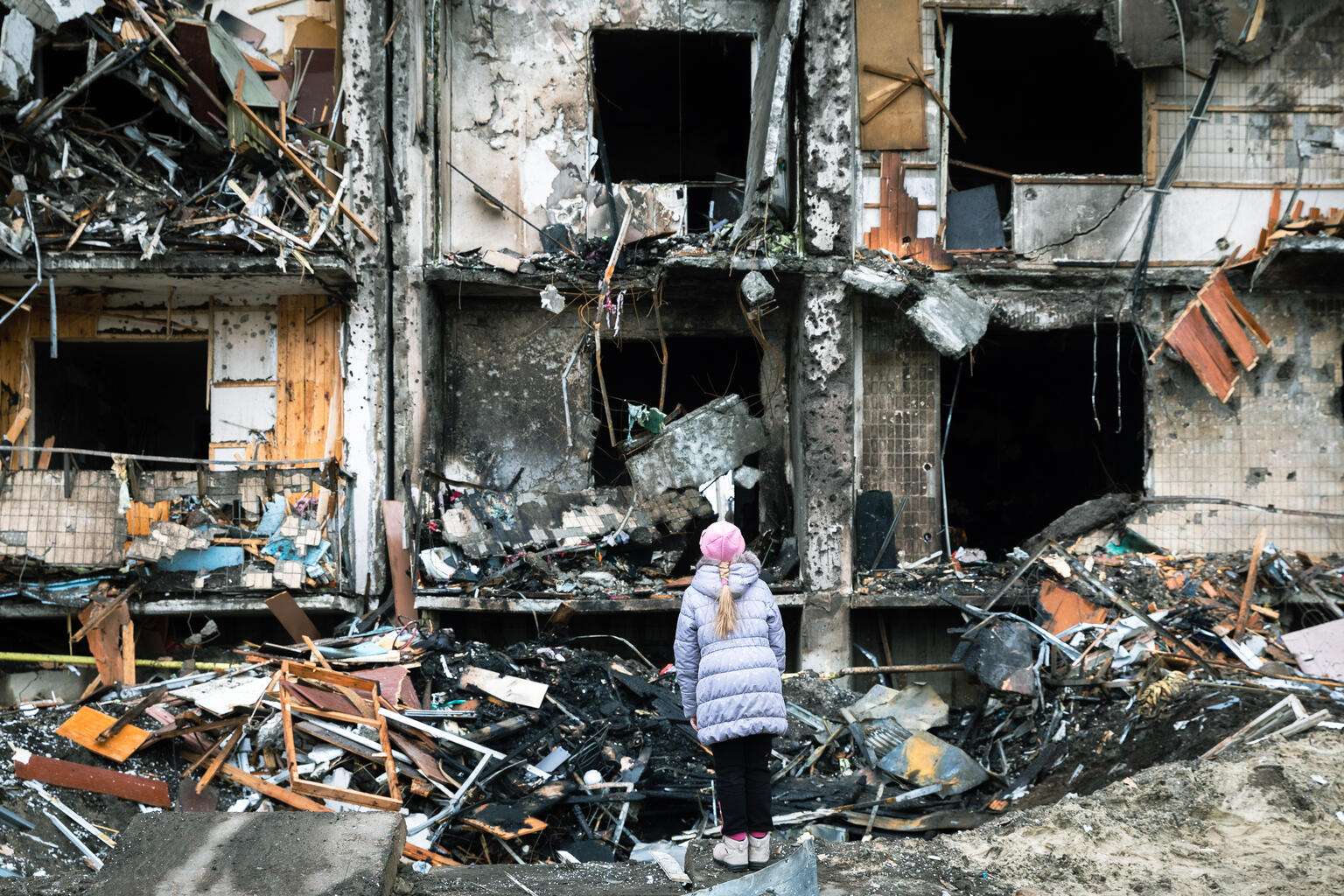 Foto: Anton Skyba UNICEF. 25 de febrero de 2022 Kiev Ucrania