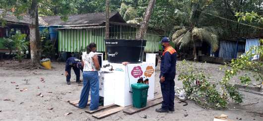 Lavamanos portátiles en Tumaco
