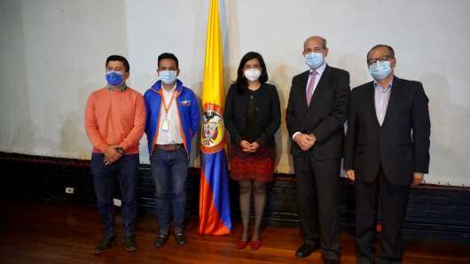 Vicepresidenta y Canciller, Marta Lucía Ramírez; junto con el Ministro de Justicia, Wilson Ruiz; ...
