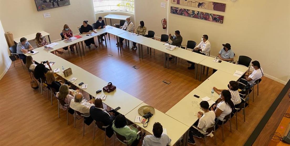 Representantes del Programa Nacional de Escuelas Taller en Colombia visita la sede de la AECID ...